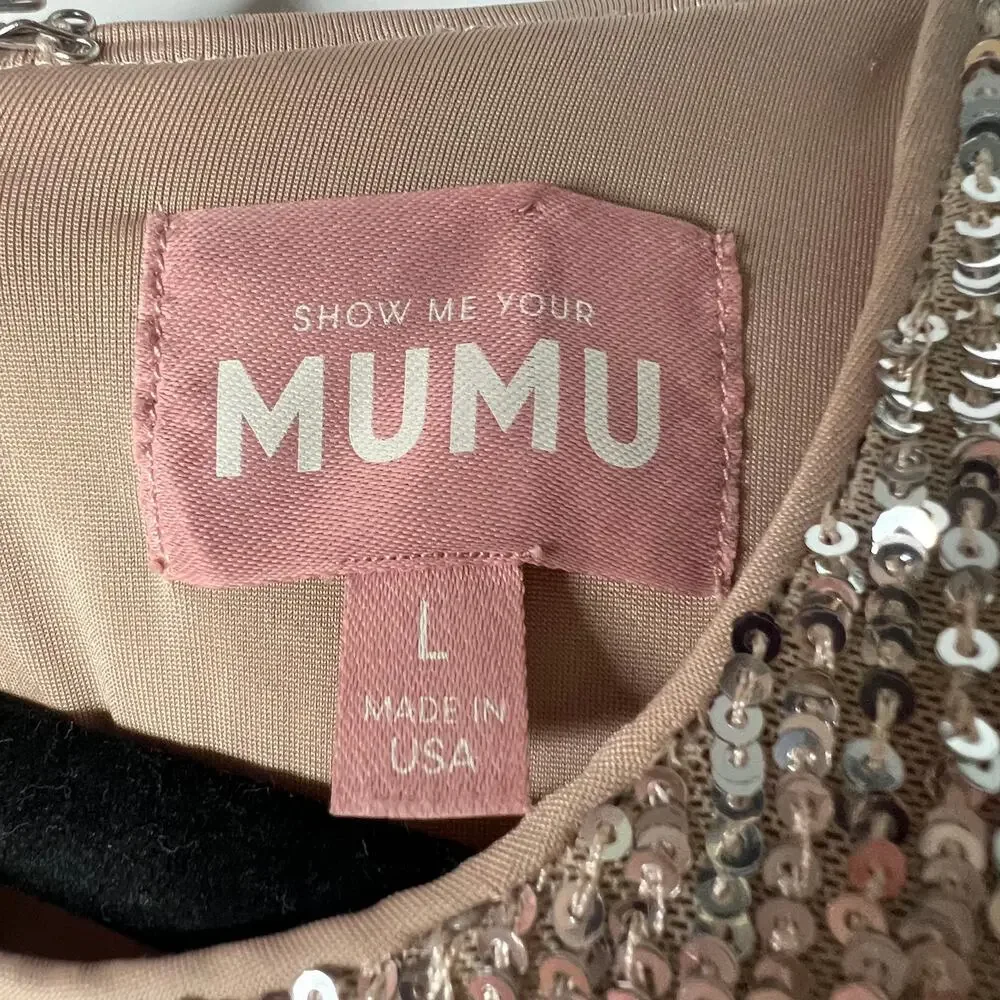Show Me Your Mumu Zelda Sequin Mini Dress Size Large